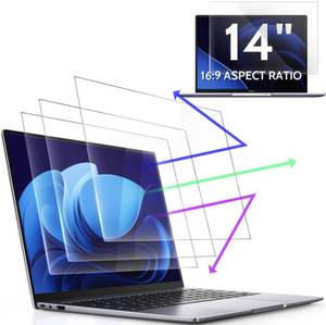 lot 2474 image: 3 Pcs 14 Inch Anti Blue Light Screen Protector Compatible With Lenovo Hp Dell Acer Asus Samsung etc Laptop-169 Aspect, 14 Computer Monitor Glare Filter Uv Blocker Shield Cover Eye Protection Film