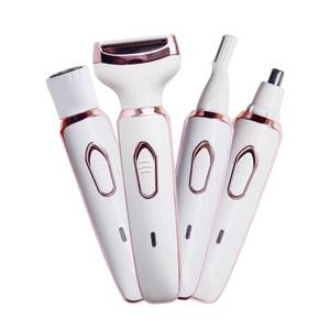 lot 2476 image: ANFOOS Electric Razor for Women,Hair Trimmer for Face Nose Eyebrow Beard Mustache Arm Leg Armpit Bikini,Painless Rechargeable Portable 4 in 1 Womens Body Shavers Set