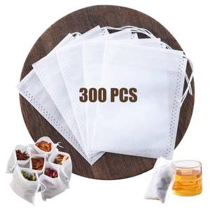 lot 2487 image: PNORTSD 300 PCS Disposable Tea Bags for Loose Leaf Tea, Empty Tea Filter Bags with Drawstring, Fillable Tea Infuser Sachets Suitable for Coffee, Loose Tea, Spice, Herb and More (3.54 x 2.75 inches)