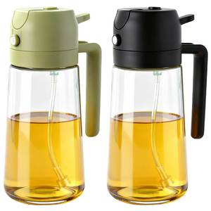 lot 2497 image: RMNJPW 2Pcs Glass Oil Sprayer for Cooking 16oz470ml, Kitchen Gadget for Air Fryer, Salad, BBQ, Frying��BlackGreen��