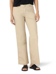 lot 4231 image: Lee Womens Ultra Lux Comfort with Flex Motion Trouser Pant Bungalow Khaki 8 Medium
