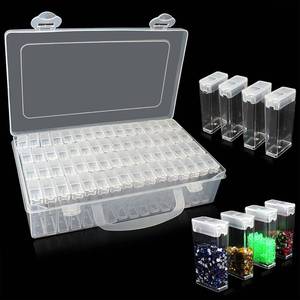 lot 4240 image: Eiito Diamond Painting Accessories Storage Boxes,5d Diamond Embroidery Beads Art Kits Case Container,(64Grids) (white)