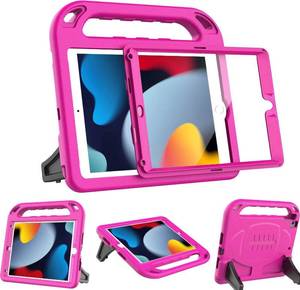 lot 4249 image: BMOUO Kids Case for iPad 9th8th7th Generation (iPad 10.2 Inch, 202120202019) with Built-in Screen Protector, Durable Shockproof Handle Stand iPad 9th 8th 7th Generation Case for Kids, Rose
