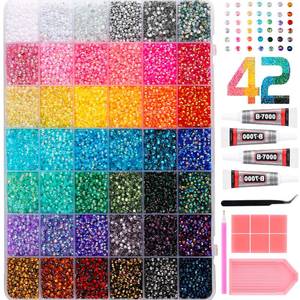 lot 4259 image: OPMADM 41000Pcs 42 Colors 3mm Flatback Rhinestones for Bedazzling Kit Resin Bedazzler Kit with Rhinestones and Tools DIY Multicolor Bedazzling Gems for Crafting Clothes Jewelry Cup Shoes Nail