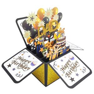 lot 4270 image: Asmallgf Cool Mens Birthday Gifts for Dad, Happy Daddy Birthday 3D Card from Daughter Son, Funny 40th 50th 60th 70th 80th Birthday Decorations for Father