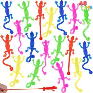 lot 4272 image: JOYIN 48Pcs Sticky Lizards Party Favors, Party Favors Set for Kids, Holiday Traditions, Classroom Treasure Box, Carnival Prizes, Bulk Pinata Stuff Mini Toys, Goodie Bags for Kids