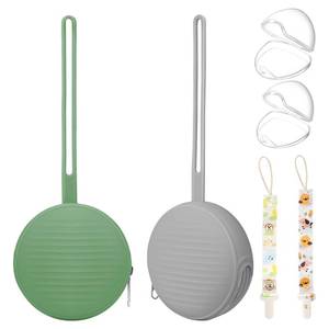 lot 4295 image: Sopkdey Pacifier Case, Holder for Traveling Baby Essentials Set - BPA Free