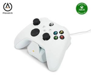 lot 4304 image: PowerA Solo Charging Stand for Xbox Series XS - White, works with Xbox One, charging Station for Xbox Wireless Controller, officially licensed