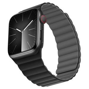 lot 4309 image: Bisikor Compatible with Apple Watch Band 49 46 45 44 42 41 40 38mm, Double Sided Wearable Silicone Magnetic Strap for iWatch Ultra SE Series 11 10 9 8 7 6 5 4 3 2 1 (38404142, BlackGray)