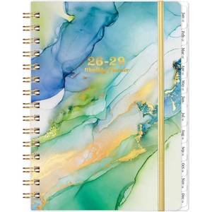 lot 4317 image: 2026-2029 Monthly Planner - 3 Year Monthly Planner 2026-2029 with Monthly Tabs, Jul. 2026 - Jun. 2029, 6.3 x 8.4, 26-29 Monthly Calendar - Green