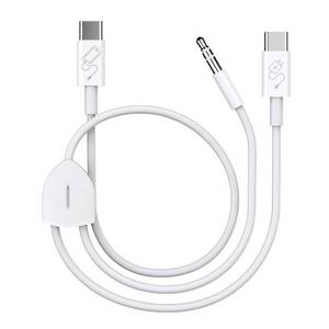 lot 4338 image: Maxder USB C to 3.5mm Audio Cable with PD Charging, 2 in 1 Design Supports Charge and Play Audio Simultaneously, Works with iPhone 15 Series iPad Pro and Many Other USB C Devices (4ft)