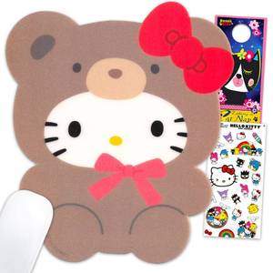lot 4363 image: Hello Kitty Mouse Pad - Sanrio Office Supplies Bundle with Sanrio Mousepad with Anti-Slip Rubber Base for Computers Laptop Plus Stickers, More  Hello Kitty Desk Accessories