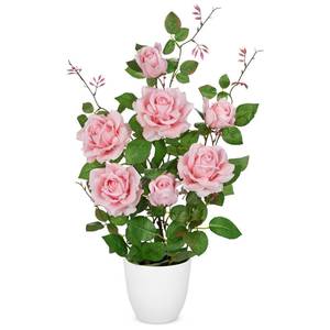 lot 4365 image: Hollyone Pink Fake Peonies Artificial Flowers in Pot 16.9 Small Peonies Tree Indoor Outdoor Faux Plants & Flowers Peony Silk Flowers Potted Plant Artificial Peony Floral Arrangement Desk Home Decor