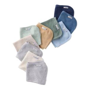 lot 4368 image: Butterblu River 10-Pack Baby Terry Washcloths 100% Organic Cotton Absorbent for Baby and Toddler Boys & Girls, Seafoam Terra Rainbow, One Size