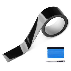 lot 4370 image: LZLRUN Free Tool Kit High Gloss Vinyl Wrap Kit for Black Out Chrome Delete Window Trim Door Trim (2Inches x 30Feet)