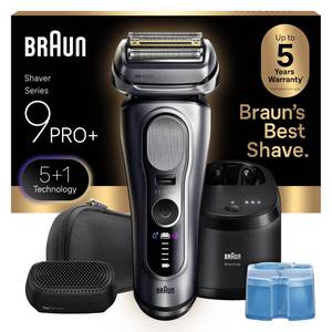 lot 5022 image: Braun Series 9 PRO Electric Shaver, Wet & Dry Razor, Pro SensoAdapt, 6in1 SmartCare Center, 9697CC, Silver