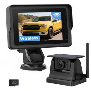 lot 6327 image: Tivernox Magnetic Solar Wireless Backup Camera with 28hrs Rechargeable Battery, IR Night Vision & IP69, Suitable for Trucks, RV, Small Trailer & Pickup, 5 HD 1080P Video Monitor, Reserve Guideline