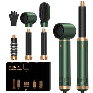 lot 6381 image: 5 in 1 Blow Dryer Brush, Upgrade Hair Dryer Brush Set Negative Ion Air Styler Curling Wrap Air Curler, Hot Air Brush Curling Iron Hair Styling Tools As A Gift for StraightCurlDrySmooth