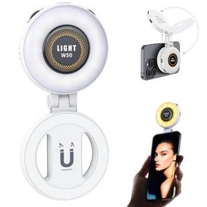 lot 6383 image: Magnetic Portable Selfie Light for iPhone - Phone Ring Light Rechargeable for Camera Picture Make up Photos Video Conferences LED Selfie Ring Fill Light TikTokZoom CallsVideo Conference