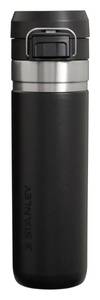 lot 6391 image: Stanley Quick Flip GO Water Bottle 24 oz  Push Button Lid  Leakproof and Packable for Travel and Sports  Insulated Stainless Steel  BPA-Free  Black 2.0