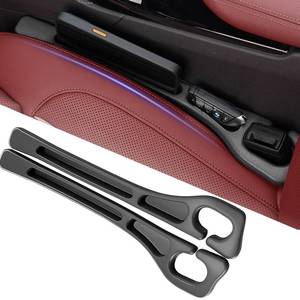 lot 6403 image: YLXGT Car Seat Gap Filler Organizer Universal for Car SUV Truck Accessories Seat Gap Plug Blocker with Storage Slot Black 2 Pack