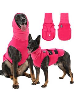 lot 6412 image: Meifsou Dog Anxiety Vest with Hood, Skin-Friendly Thunder Jacket for Dogs, All-in-One Dog Calming Shirt with Hood for Thunder, Fireworks, Separation - Keep Pet Calm Without Medicine, Rose, M