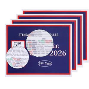 lot 6426 image: QEJ 2026 American Mahjongg Rule Reference Cards 4-Pack, Large Print Easy to Read, Waterproof Tear-Resistant Mah Jongg Guide Cards, Mahjong Accessories for Game Night Club Seniors