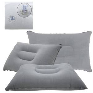lot 6458 image: PCTC 3 Pack Ultralight Inflatable Camping Pillow Small Squared Flocked Fabric Air Pillow for Beach,Hiking,Camping,Traveling,Napping,Neck & Lumbar Support Gray