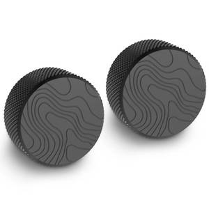 lot 6462 image: Wyckoff 2Pcs Aluminum Volume Knobs for Toyota Tacoma 2020-2023, Topographic Design Radio Knob Replacements, 3rd Gen Tacoma Accessories, Matt Black