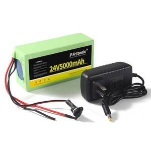 lot 9001 image: 1 Pack 24V 5Ah Lithium Battery with 29.4V 1A Charger, 24 Volt Rechargeable Battery for DIY Projects