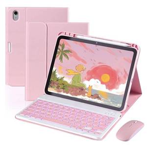 lot 9006 image: LUIOOXEIM Backlit Keyboard Case for iPad 10th11th Generation, 7-Color Backlit, Detachable Keyboard, with S Pen Holder and Mouse, for iPad A16 11-inch 2025 Model10th Generation 10.9-inch 2022 Model