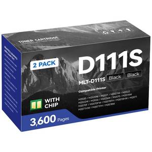 lot 9977 image: MLT-D111S Black Toner Cartridge 2-Pack High Yield Compatible for Samsung MLT-D111S 111S MLT111S D111S for Samsung Xpress M2020W M2070FW M2070W M2020 M2024W M2074FW M2070F M2022 M2026 M2070 Printer Ink