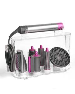 lot 9995 image: Affogato Storage Holder Compatible with Dyson Airwrap Styler Accessories, Acrylic 6 Holes Countertop Organizer Stand, Desktop Organizer for Storage Long Barrel Attachments for Bathroom