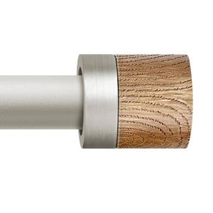 lot 9999 image: Nickel Curtain Rods for Windows 72 to 144 Inches(6-12ft),1 inch Adjustable Window Curtain Rods with Imitation Wood Grain Finials,Heavy Duty Decorative Drapery Rod for Bedroom,Kitchen and patio