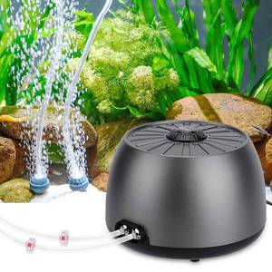 lot 11025 image: hygger Quiet Adjustable Aquarium Air Pump, 5W8W Dual Output Fish Tank Air Pump, Energy-Saving Oxygen Aerator with Air Stone Bubbler for Fish Tank, Hydroponic