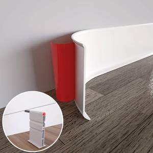 lot 11036 image: COUKIU Flexible Baseboard Molding Trim, 4 Inch x 20 Feet Self-Adhesive Vinyl Wall Base Cove Base, Peel and Stick Rubber Wall Base Moulding Trim(S100, Gray)
