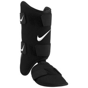 lot 11076 image: Nike Adult Diamond Batters Leg Guard Right Hand Hitter Black  White