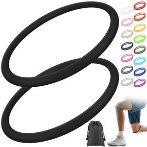 lot 12054 image: Foilswirl Silicone Patella Knee Band for Basketball Patella Tendon Support Knee Pain Running Tendon Brace Support Strap(2,Black,M)
