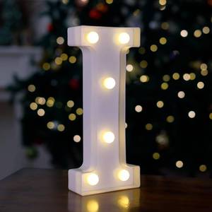 lot 12060 image: TRONSBOO LED Marquee Sign Light Up Letters, Alphabet Light Up Letters Sign, Battery Powered LED Letter Lights for Night Light, Wedding, Birthday, Party, Christmas or Home Decor (Letter I)