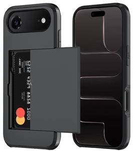 lot 12076 image: Qinmay Compatible with iPhone 17 Air Case Wallet,Built-in Card Holder, Heavy Duty Protective Dual Layer Shockproof Hidden Card Slot Slim Wallet Phone Cover for iPhone 17 Air��Black