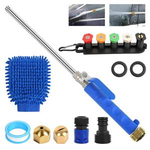 lot 12081 image: Jetnozzle High pressure hose nozzle for garden hose,7-in-1 Hydro jet nozzle High Pressure Power Washer wand, nozzles watering sprayer cleaning tool, Pressure washer hose attachment