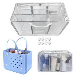 lot 12113 image: XYFuuee Beach Bag Organizer Inserts for X Large Bogg Bag Accessories, Original XL Lightweight Mesh Insert Divider Pouch, Organizing Rubber Tote Bags, Save Storage Space (Gray)