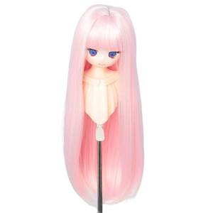 lot 12137 image: Tzncos Just 1pc Wig fit for 8-9 inch Head Dolls Long Straight 13 BJD Wigs MSD DOD Pullip Dollfie Hair (Pink)