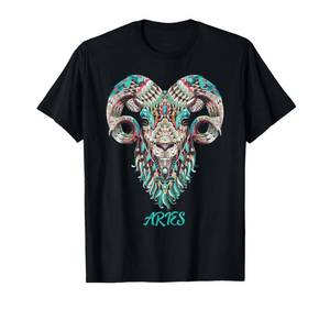 lot 12146 image: Aries Zodiac Sign Astrology T Shirt March April Birthday T-Shirt Size L
