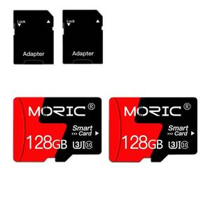 lot 12148 image: MORIC 2 Pack 128GB Micro SD Card with Adapter High Speed Memory Card,C10 A1 Memory TF Card for CameraDash CamSmartphoneTabletDrone