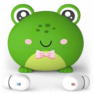 lot 12151 image: COOTIMOCK Wireless Earbuds for Kids, 85dB Volume Limit, 30H Playtime, Kids Bluetooth Headphones with Mic, Fast Charging, Smart Control for iPadTabletTravelSchool, Frog