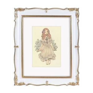 lot 13371 image: PHAREGE Vintage Picture Frame 8x10 White Gold, 8 by 10 Ornate Decorative Antique Frame with Mat for 5x7 Photo, Fancy Matted Frame for Desktop or Wall, Horizontal or Vertical