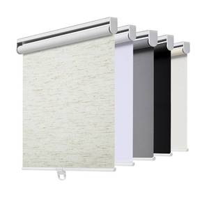lot 13378 image: Cordless Roller Shades Blackout Blinds for Windows Room Darkening Rolled Up Shades with Spring System, UV Protection Natural Linen Fabric Window Shades Door Blinds for Home��27 W x 72 H, Linen Cream
