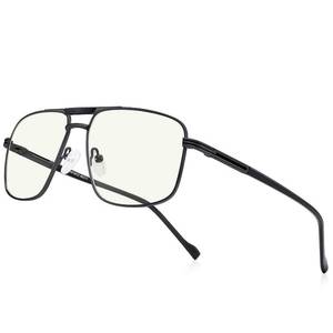 lot 14061 image: RB.Pilot Reading Glasses for Men Square Double Bridge Blue Light Blocking Computer Readers (black, 1.50)