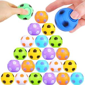 lot 14064 image: 32 PCS Mini Fidget Spinners Soccer Ball Toys for Kids, Soccer Party Favors Goodie Bag Stuffers, Rotatable Soccer Finger Stress Balls for Classroom Prizes